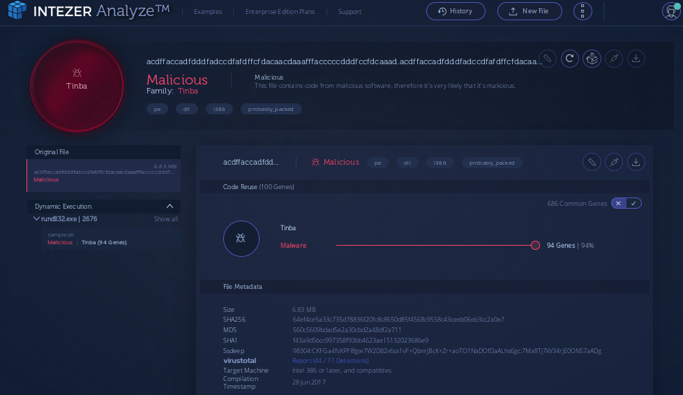 Fig. 4: Intezer analysis
