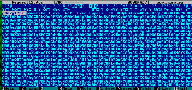 Fig. 8: Second type macro deobfuscated: shape with powershell command